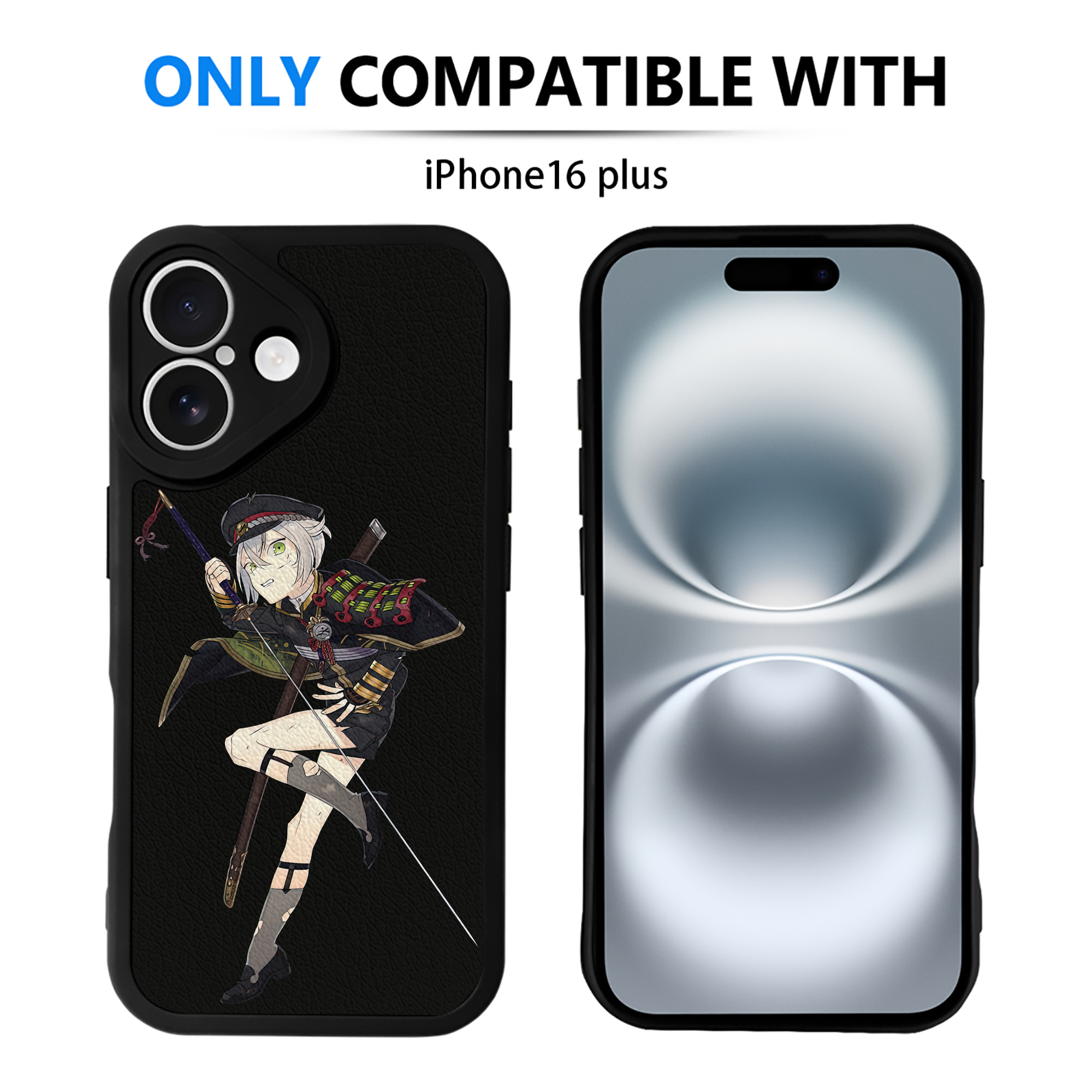 （画像用） 刀剣乱舞 Touken Ranbu 【iPhone 16シリーズ対応】シリコンスマホケース（レザー調） 材質：シリコン